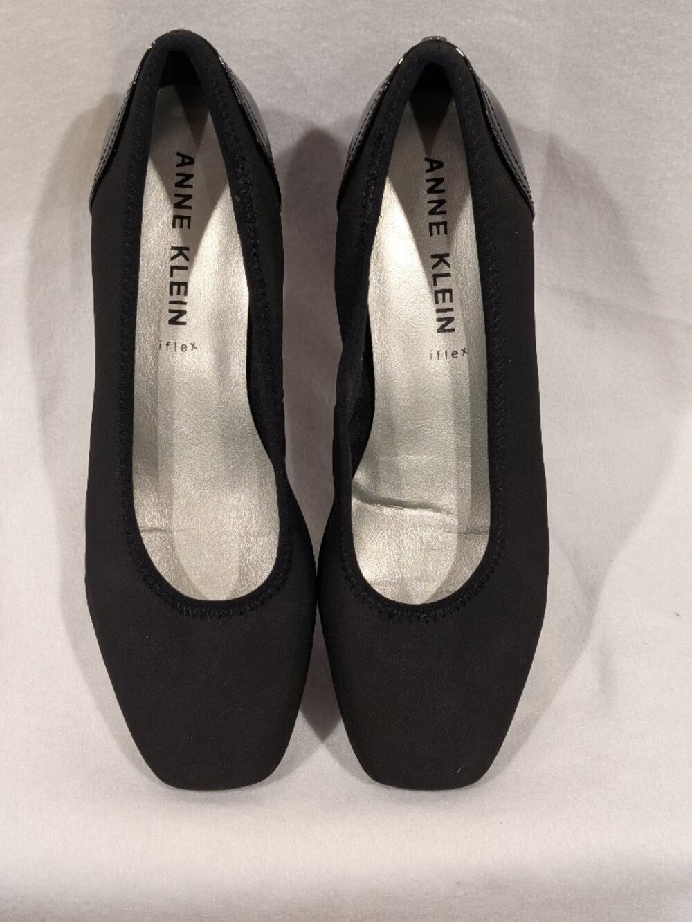 Anne Klein iflex women's black ballerina toe wedges size 9